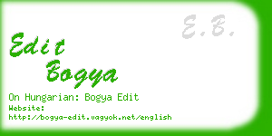 edit bogya business card